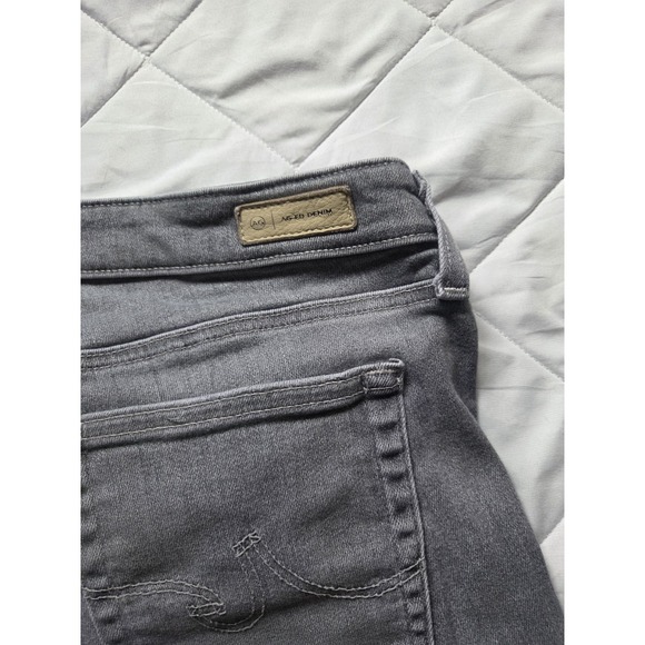 AG-ED Denim Mari Crop High Rise Slim Straight Gray Jeans Women's 33R - Picture 9 of 14